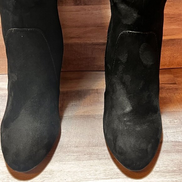Metaphor Womens Black Suede Camile Knee High Fashion Boots Size 8M Heeled - Picture 5 of 14